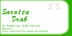 sarolta drab business card
